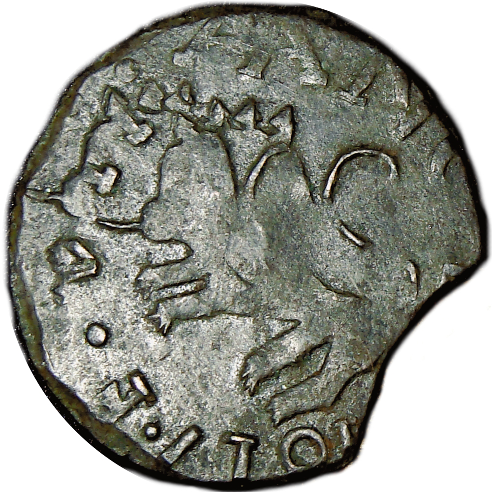 Doble acuñación Moneda Provincia de Guayana ½ Real 1817  - Numisfila