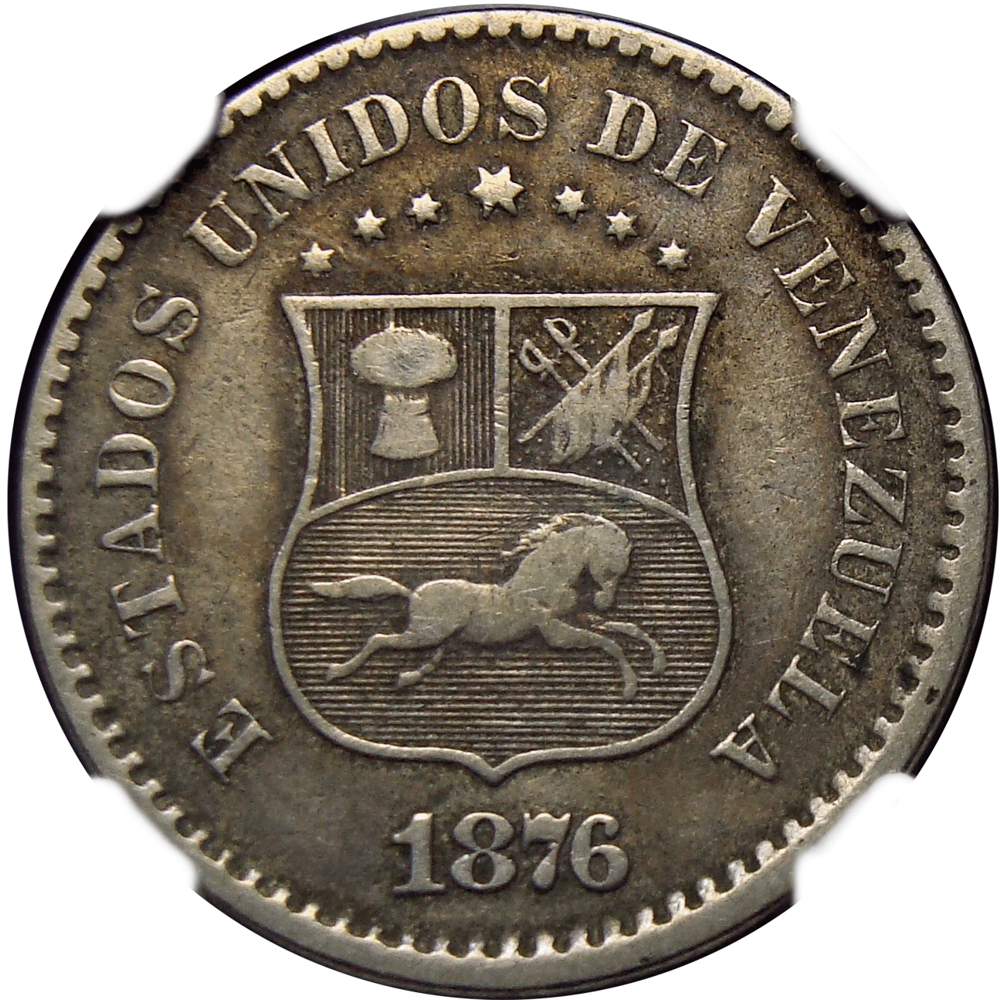 Moneda Un Centavo 1876 - 1ra Puya NGC VF30  - Numisfila
