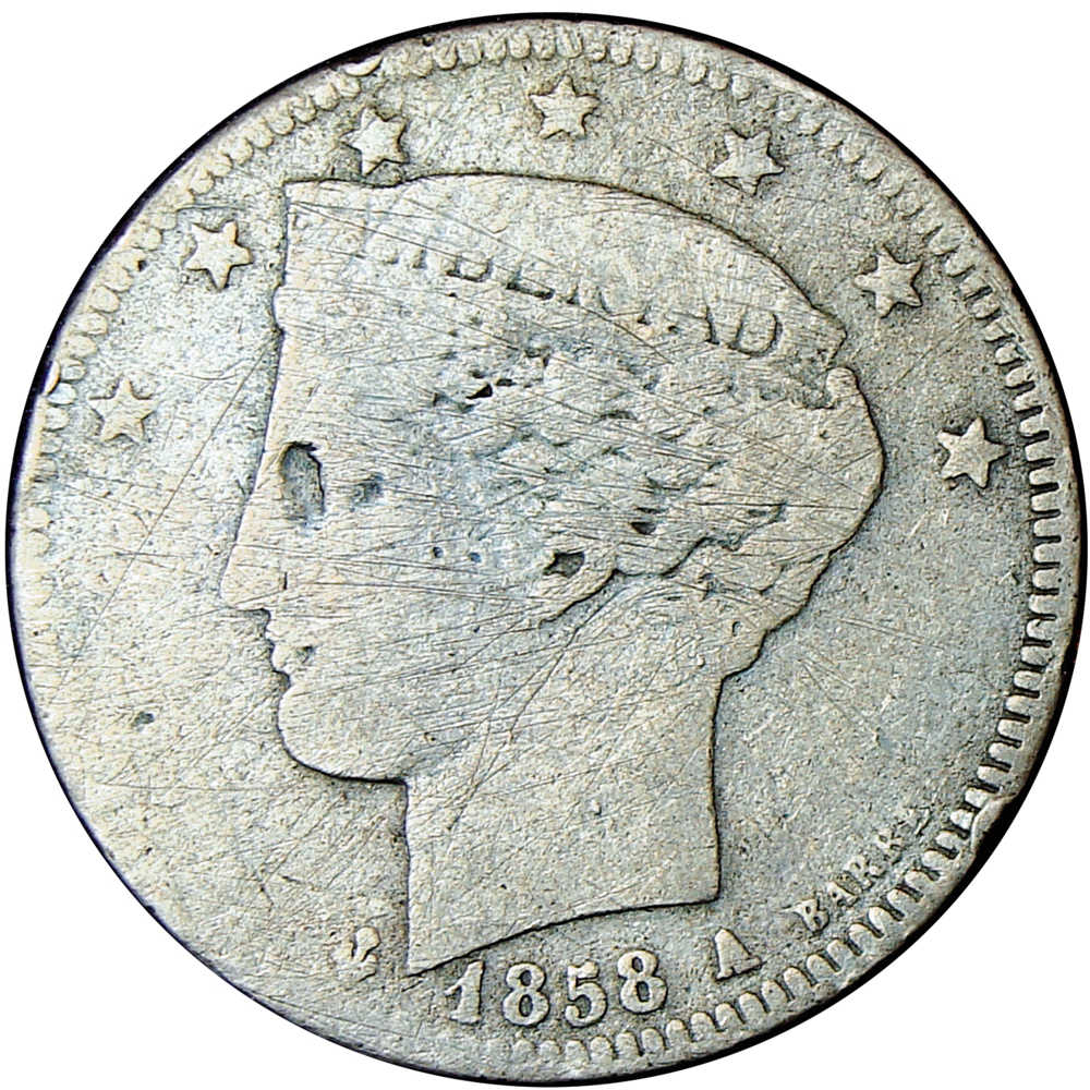 Moneda 2 Reales - 20 Centavos 1858 Libertad - Numisfila