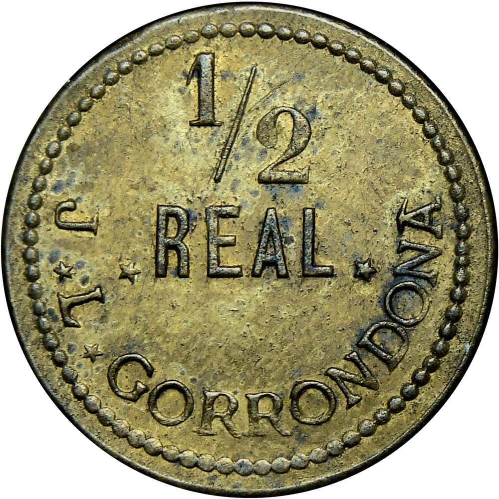 Ficha Hacienda Cocotero J. L. Gorrondona ½ Real  - Numisfila