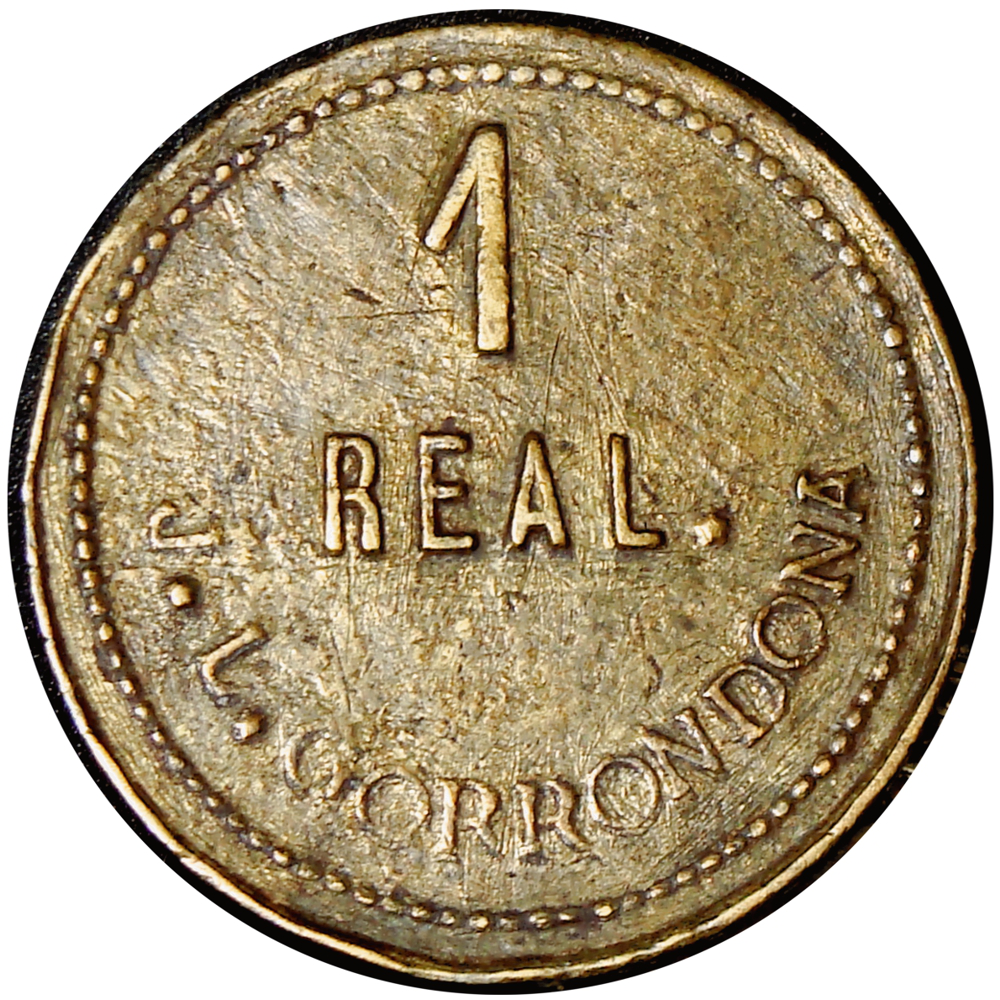 Ficha J.L. Gorrondona - Cocotero 1 Real  - Numisfila