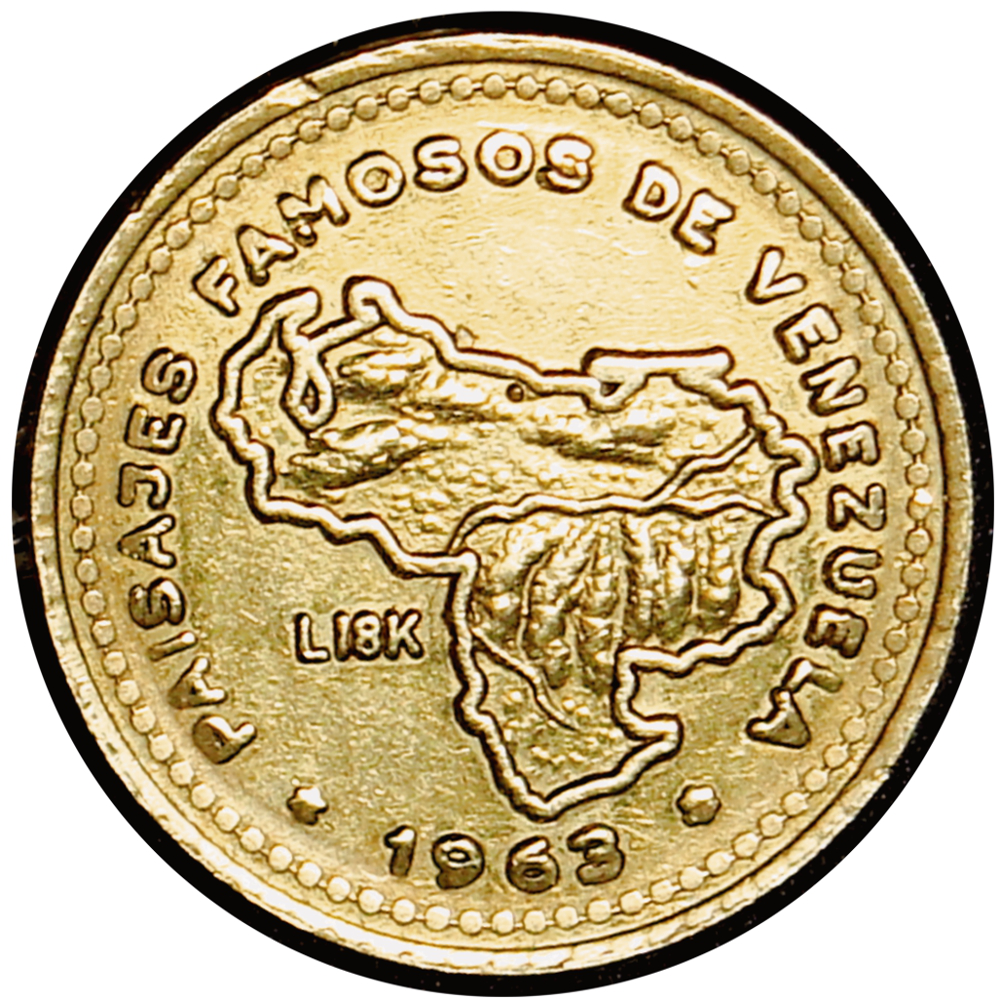 Medalla de Oro Autopista Caracas La Guira Paisajes Famosos de Venezuela Italcambio 1,5 g   - Numisfila