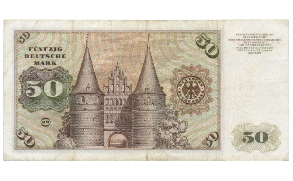 Billete Alemania 50 Deutsche Mark 1970 Hans Urmiller  - Numisfila