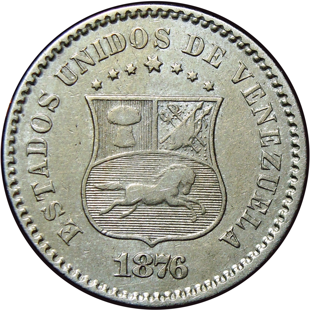 Moneda Un Centavo 1876 - 1ra Puya - Numisfila