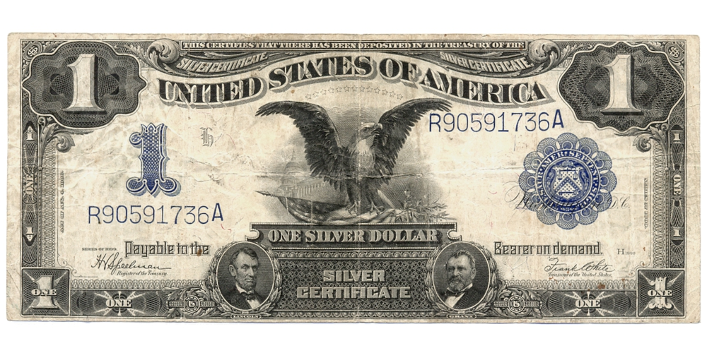 EE. UU. Billete 1 Dollar 1899 Certificado de Plata Black Eagle R90591736A - Numisfila
