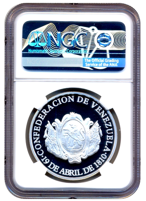 Moneda de Plata Alba de la Independencia 200 Bolívares 2010 NGC PF 69  - Numisfila