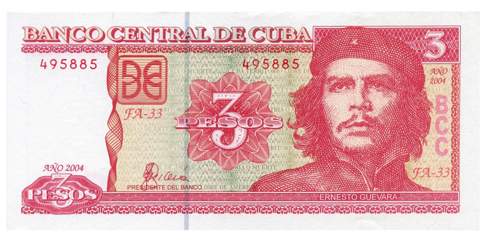 Billete Cuba 3 Pesos 2004  - Numisfila