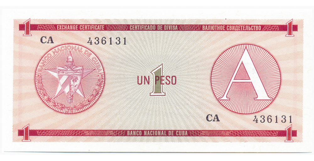 Billete Cuba 1 Peso A 1985 Convertibles - Numisfila