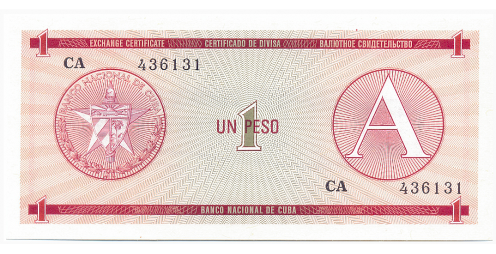 Billete Cuba 1 Peso A 1985 Convertibles  - Numisfila