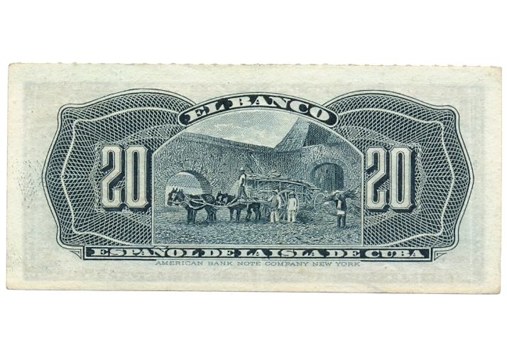Cuba Billete 20 Centavos 1897 El Banco Español de la Isla de Cuba  - Numisfila