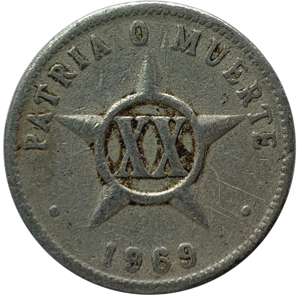 Moneda Cuba 20 Centavos 1969  - Numisfila