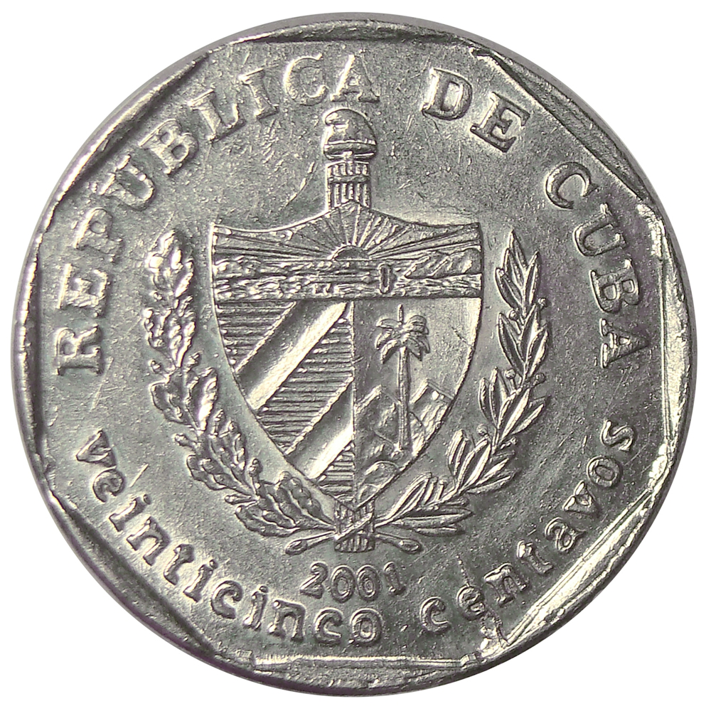 Moneda Cuba 25 Centavos 1998-2003  - Numisfila