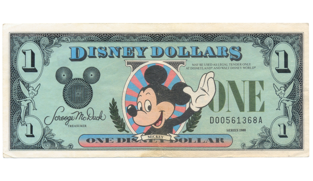 Billete Disney 1 Dollar 1988 Mickey Mouse  - Numisfila
