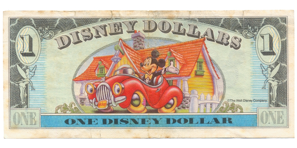 Billete Disney 1 Dollar 1993 - Mickey Mouse 65th Aniversario  - Numisfila