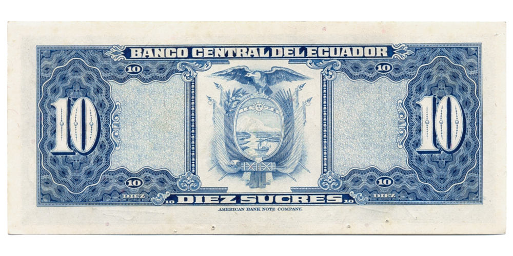 Billete Ecuador 10 Sucres 1977 Benalcazar  - Numisfila