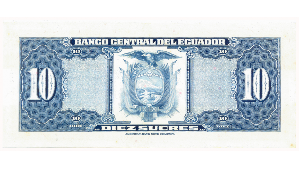 Billete Ecuador 10 Sucres 1975   - Numisfila