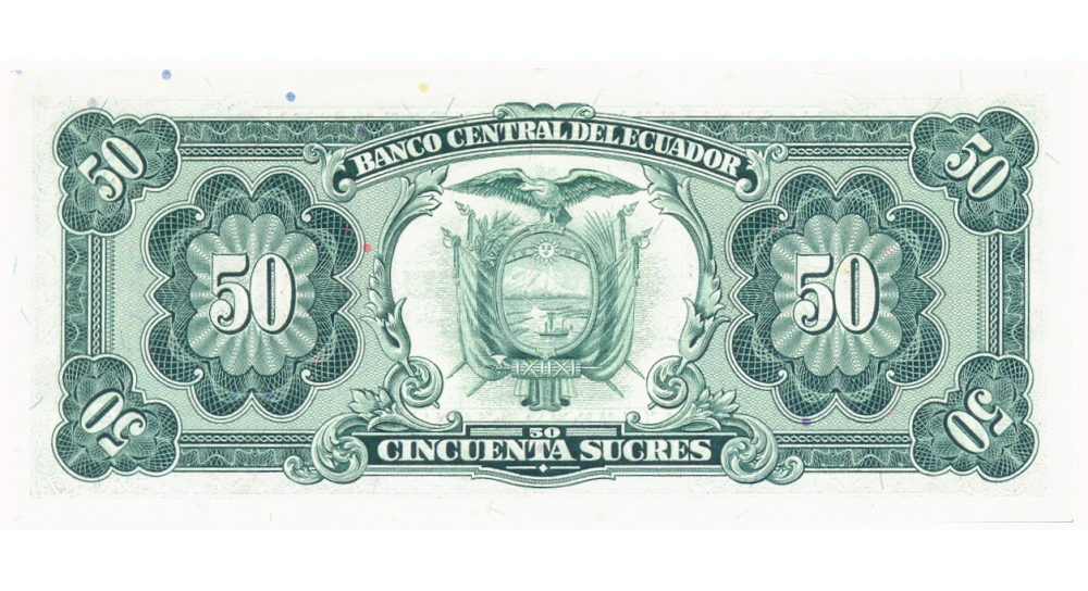Billete Ecuador 50 Sucres 1988   - Numisfila