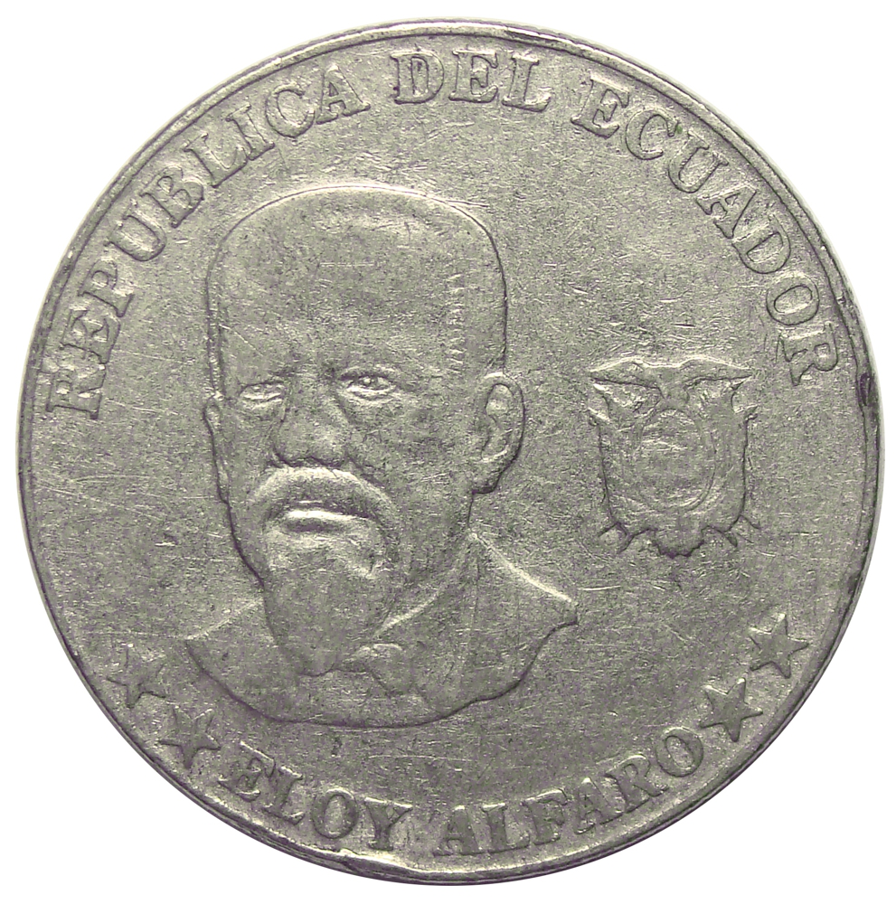 Moneda Ecuador 50 Centavos 2000 Eloy Alfaro  - Numisfila