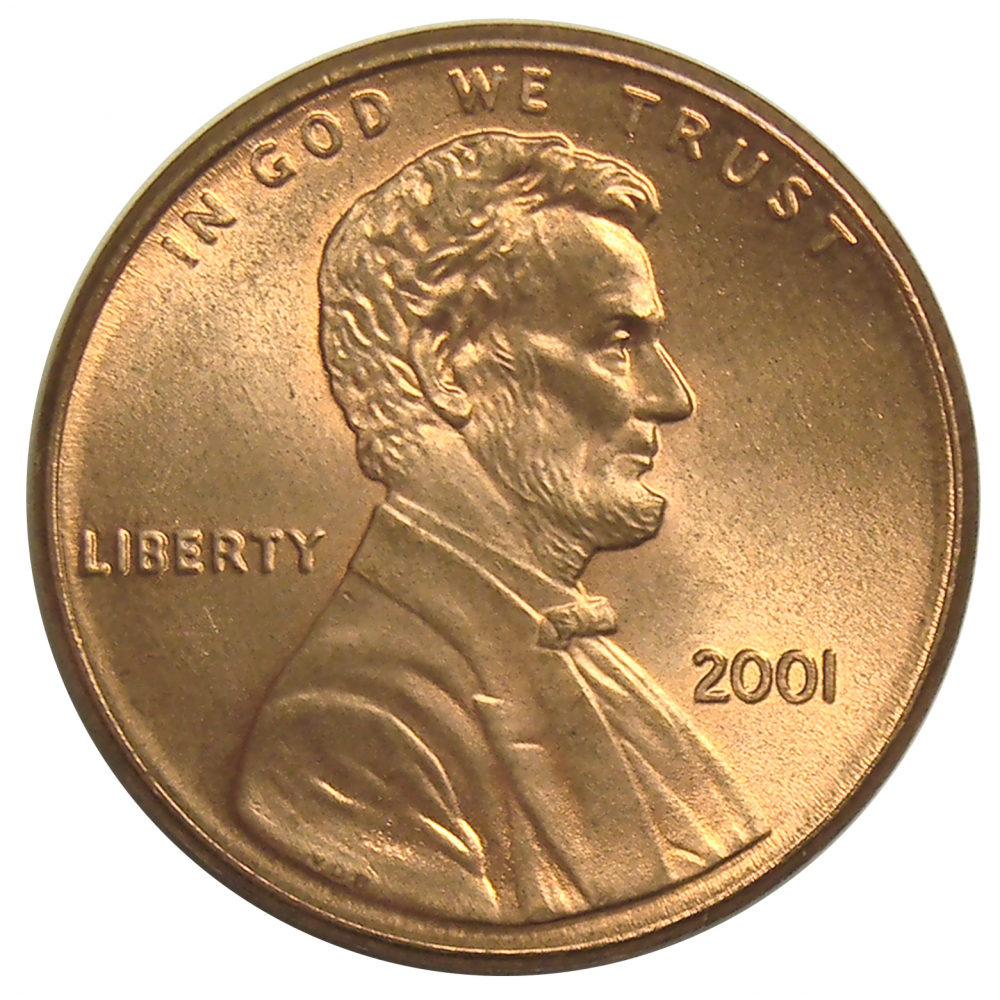 Moneda Estados Unidos 1 Centavo 2001 "P" Lincoln  - Numisfila