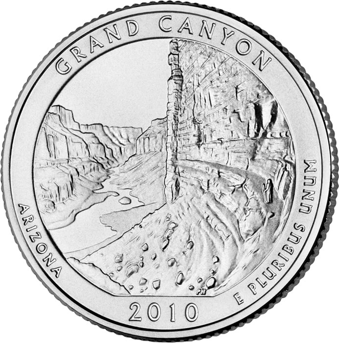 Moneda Estados Unidos ¼ Dolar 2010 "D" Gran Cañon  - Numisfila