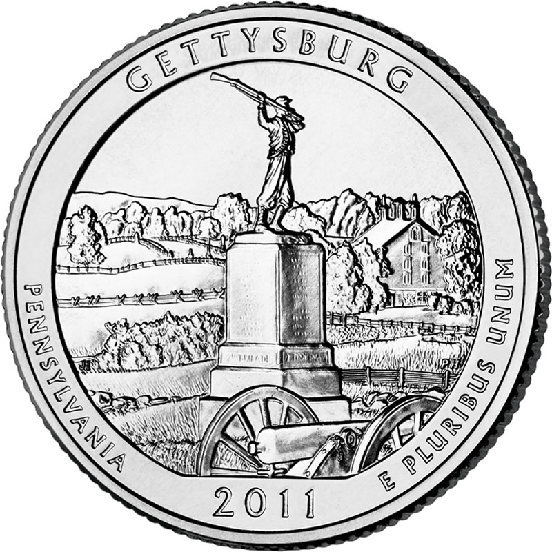 Moneda Estados Unidos ¼ Dolar 2010 "D" Pensilvania, Gettysburg  - Numisfila