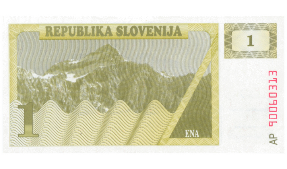 Billete Eslovenia 1 Tolarjev 1990  - Numisfila