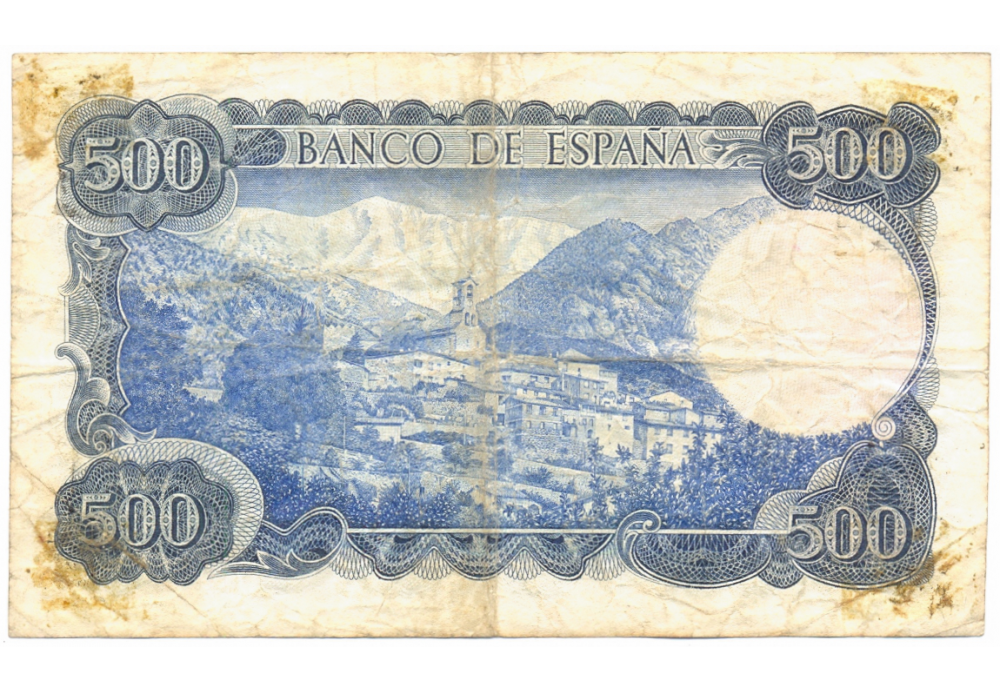 Billete España 500 Pesetas 1971 Jacinto Verdaguer  - Numisfila