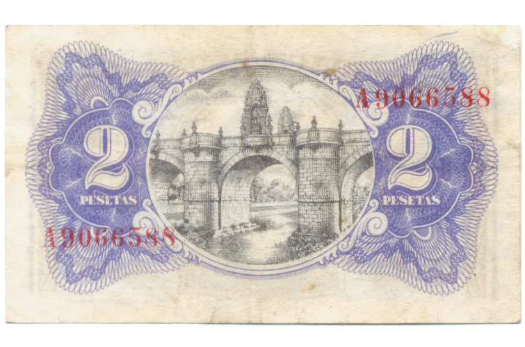 Billete España 2 Pesetas 1938  - Numisfila