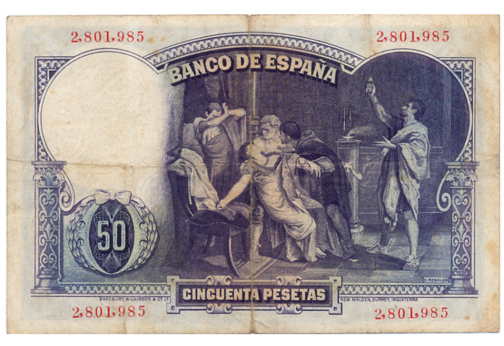Billete España 50 Pesetas de 1931  - Numisfila