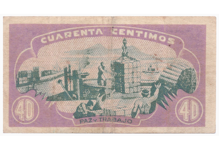 Billete España 40 Céntimos 1937 Consejo de Asturias y León   - Numisfila