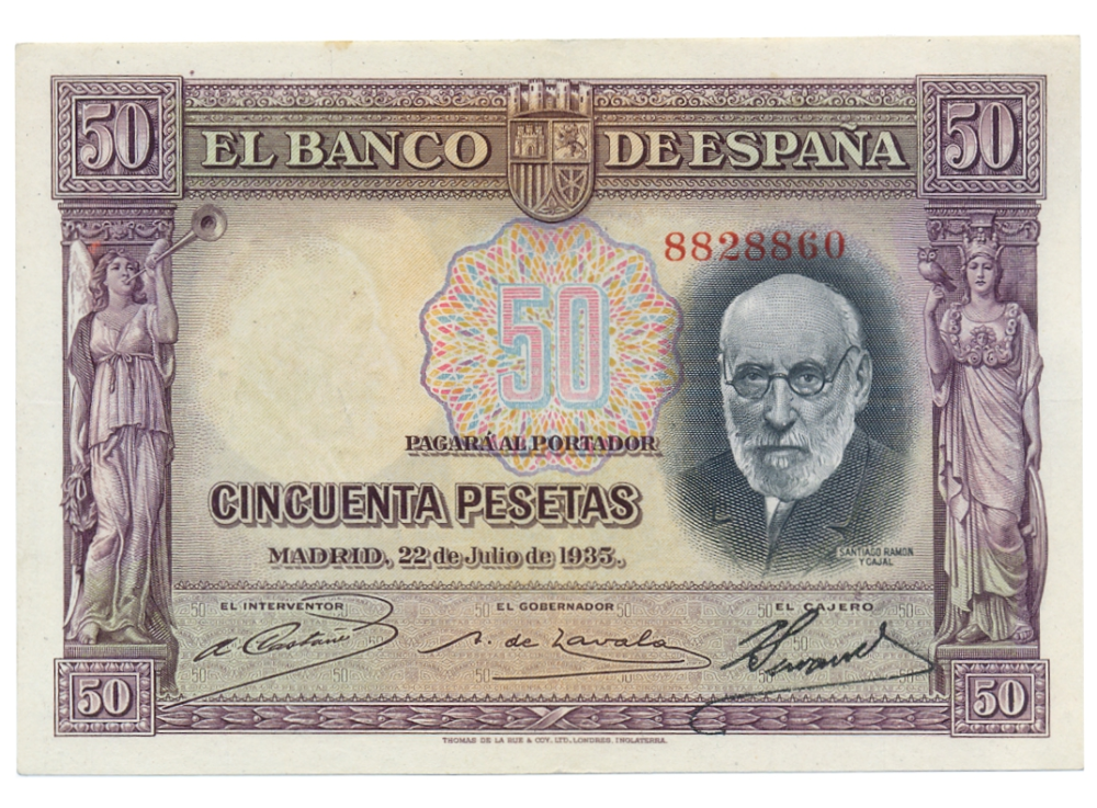 Billete España 50 Pesetas 1935  - Numisfila