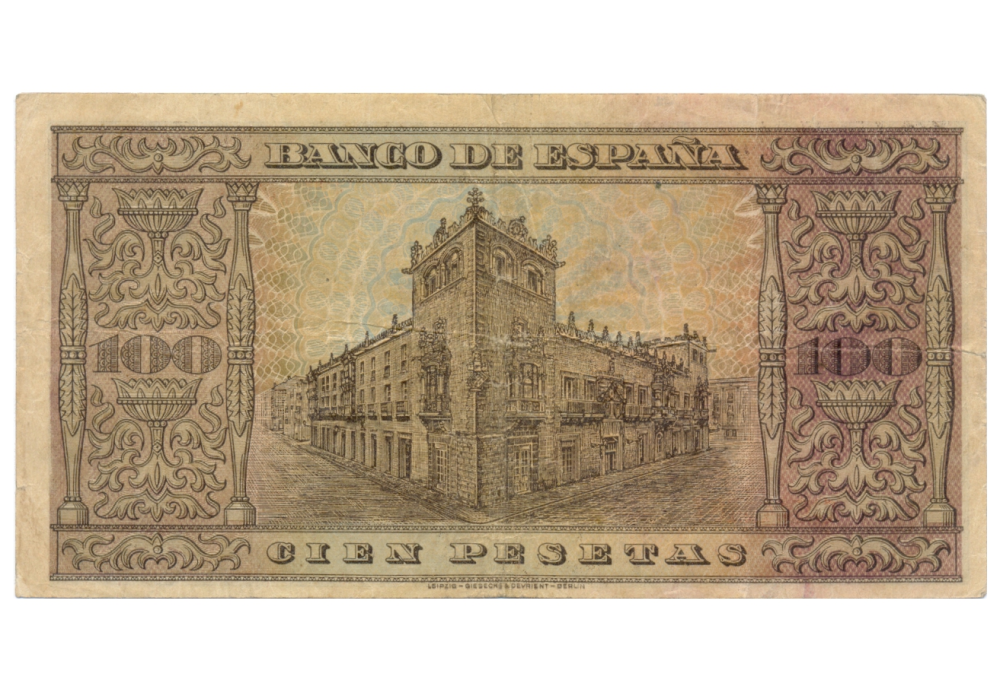Billete España 100 Pesetas 1938 Francisco Franco   - Numisfila