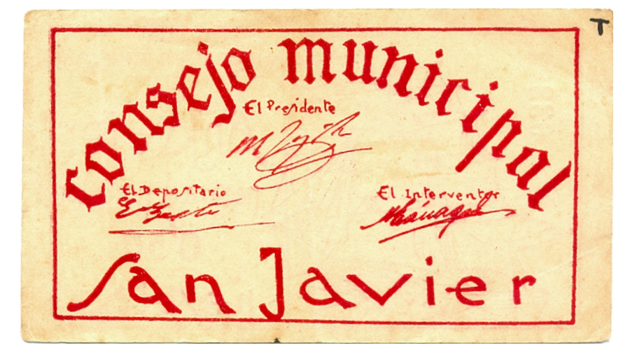España Billete de Emergencia Municipio San Javier 50 Céntimos 1936-39   - Numisfila