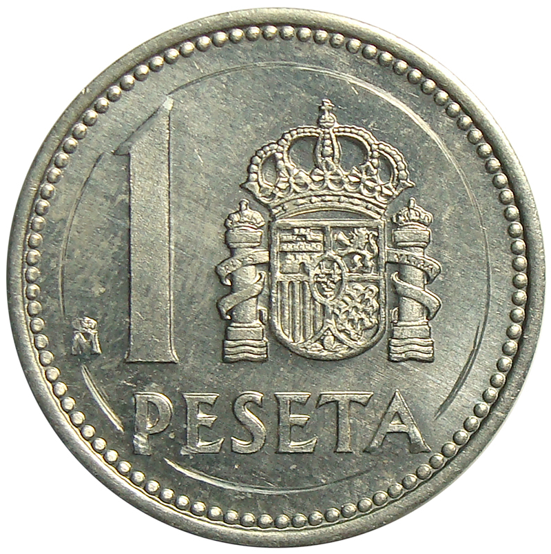 Moneda España 1 Peseta 1985-1989 Carlos I  - Numisfila