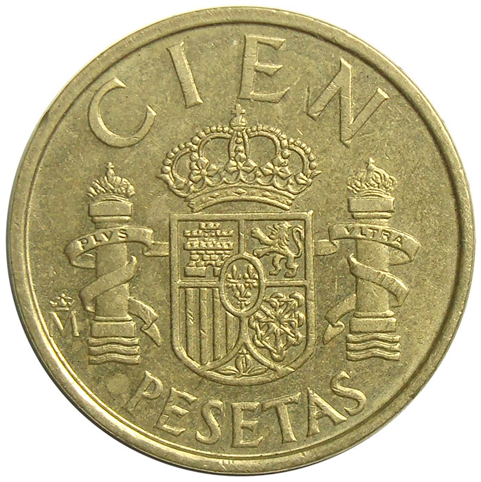 Moneda España 100 Pesetas 1982 1990 Juan Carlos I