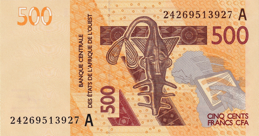 Billete Estados de África occidental - Costa de Marfil 500 Francs 2012 - Numisfila