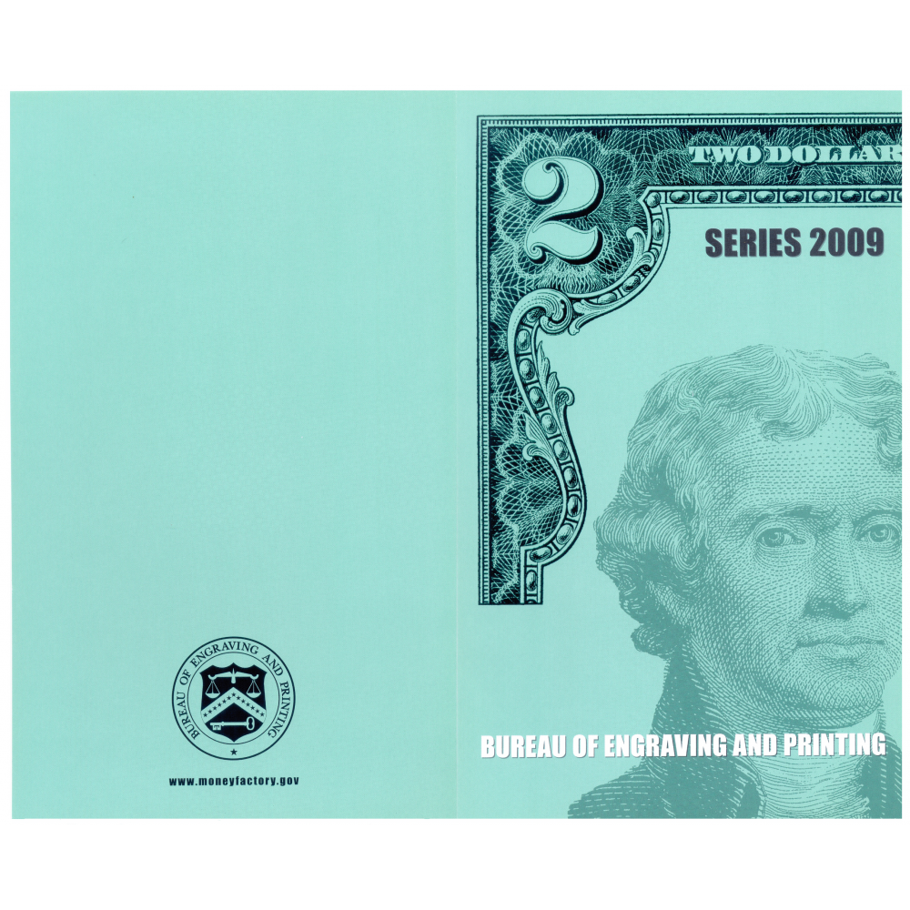 E.E.U.U. Pliego 4 Billetes 2 Dollars 2009 Estuche de la Reserva Federal   - Numisfila