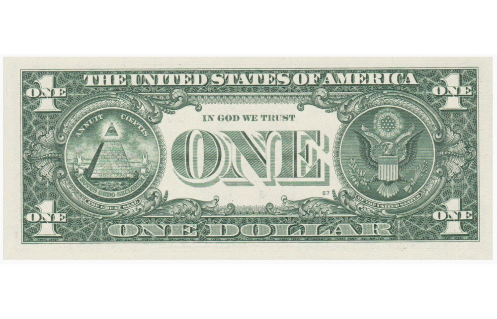 Billete Estados Unidos 1 Dolar con Estrella 2017 Serie L  - Numisfila