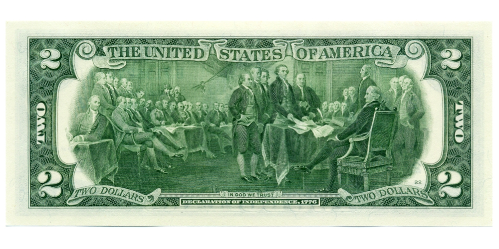 Billete E.E.U.U. 2 Dolares 2017 Thomas Jefferson  - Numisfila