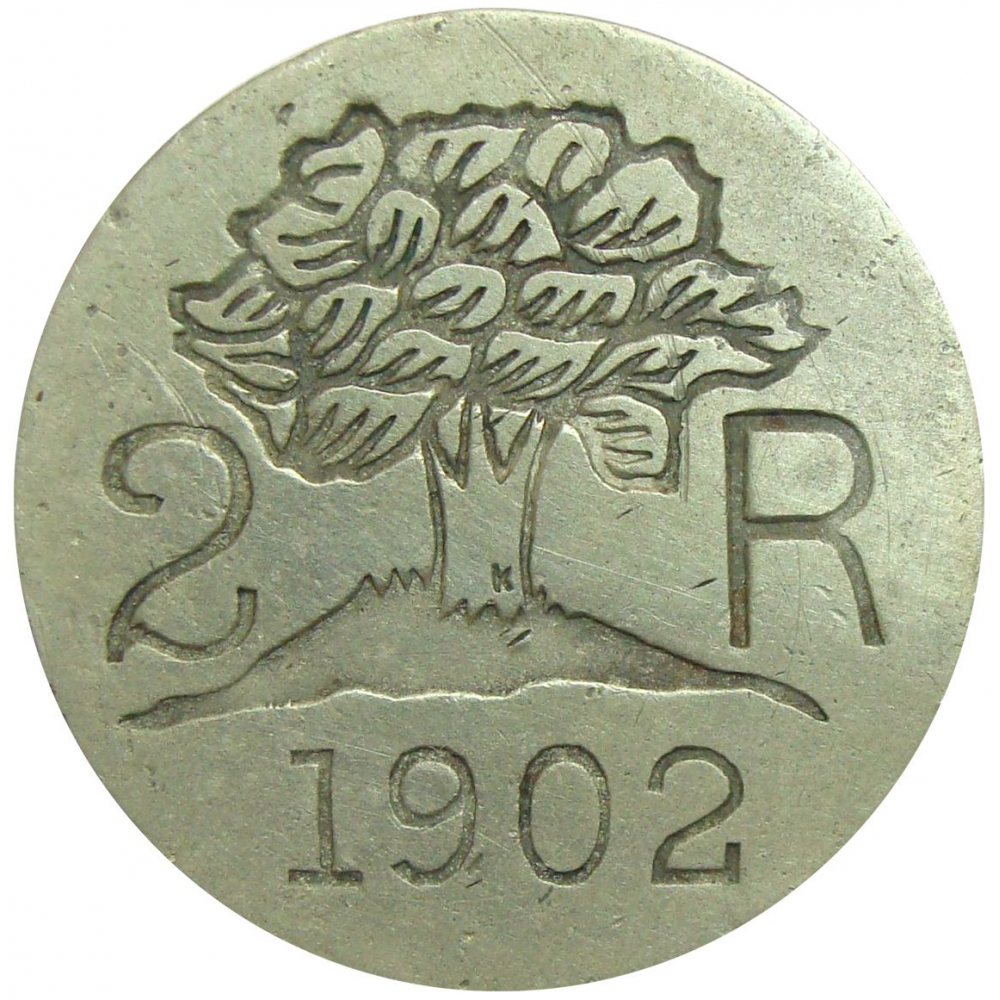 Ficha Hernandez Hermanos 2 Reales 1902 - Numisfila