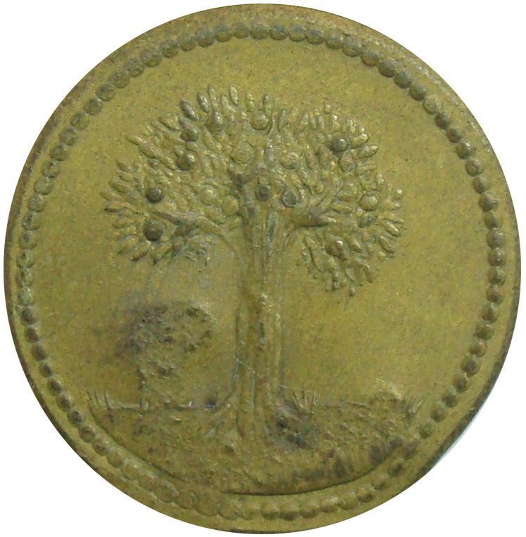 Ficha 1/2 Real Santaya Hermanos Resello L   - Numisfila