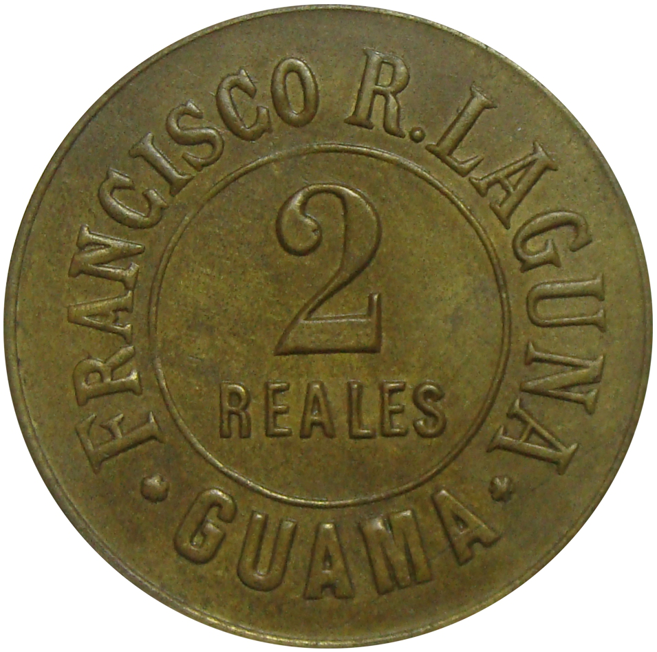 Ficha Francisco R Laguna 2 Reales Guama - Numisfila