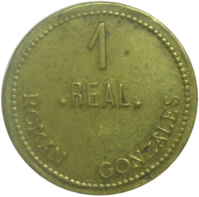 Ficha Cachicamo Roman Gonzales 1 Real  - Numisfila