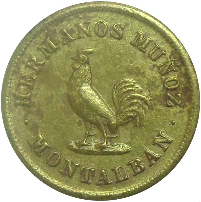 Ficha Hermanos Muñoz Montalban Vale 1/4 1864 - Numisfila