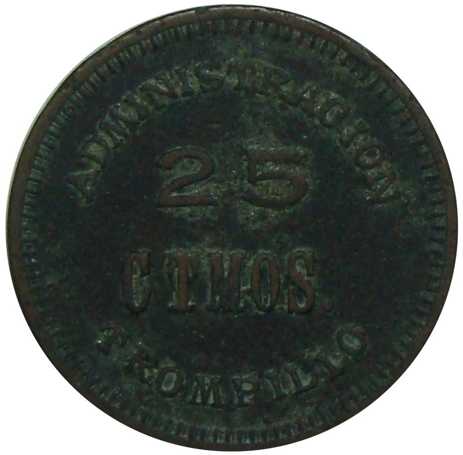 Ficha Administración Trompillo 25 Céntimos - Numisfila