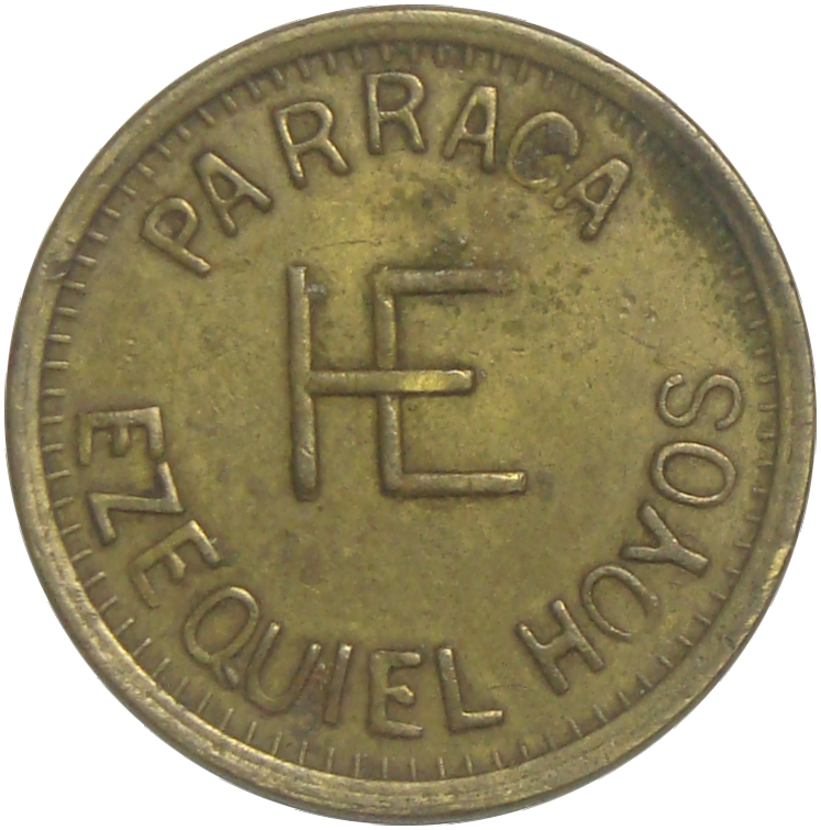 Ficha Colombia Hacienda Ezequiel Hoyos 0.05 Pesos Oro - Numisfila