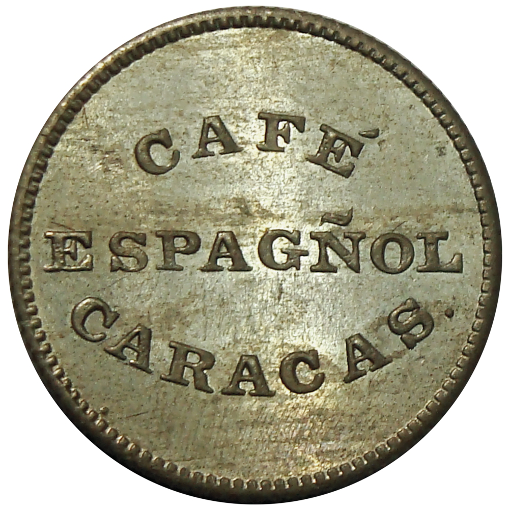 Ficha Medio Real Cafe Español B. Bonfante & Co - Numisfila