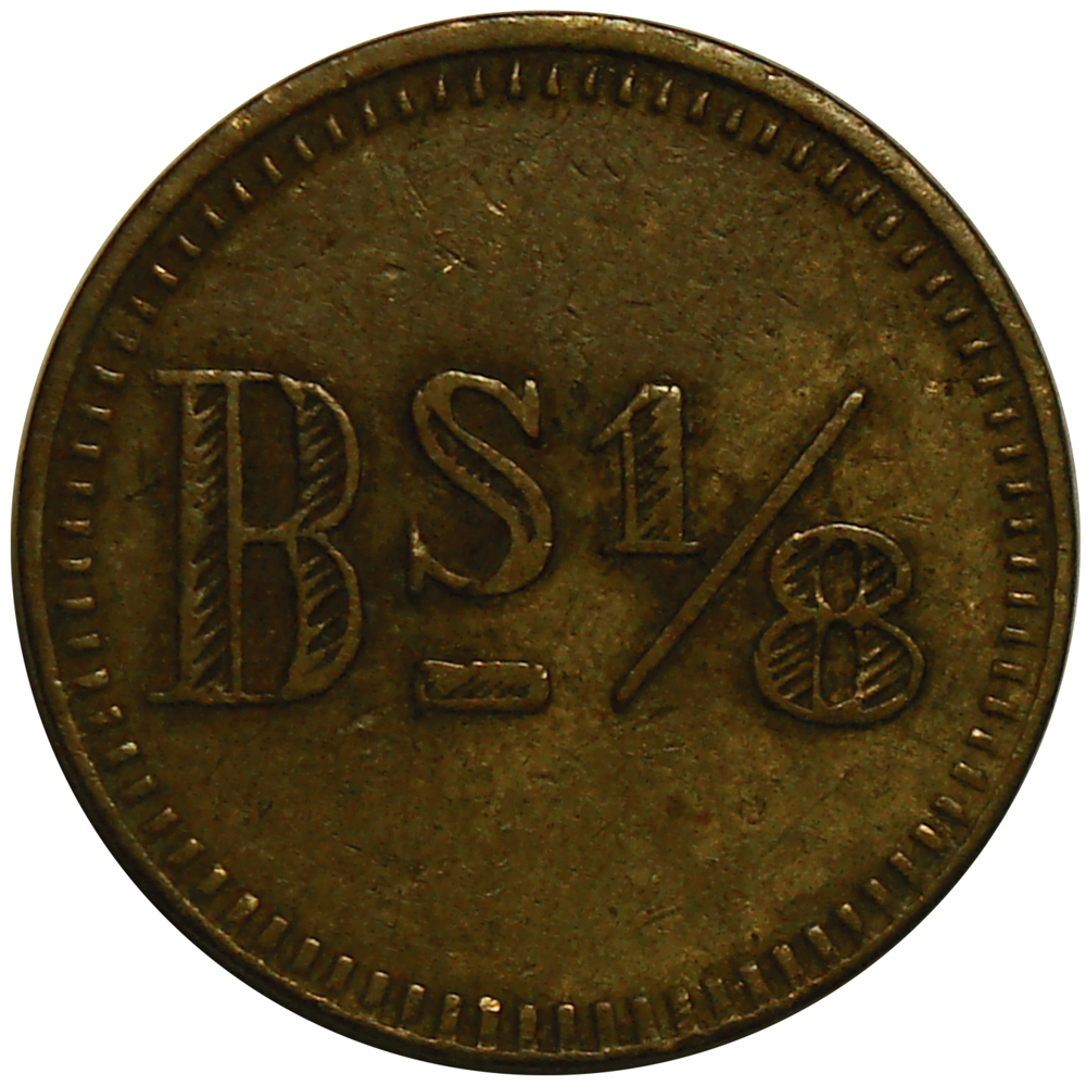 Leproserias Ficha Lazareto Maracaibo 1/8 Bolívares 1913 - Numisfila