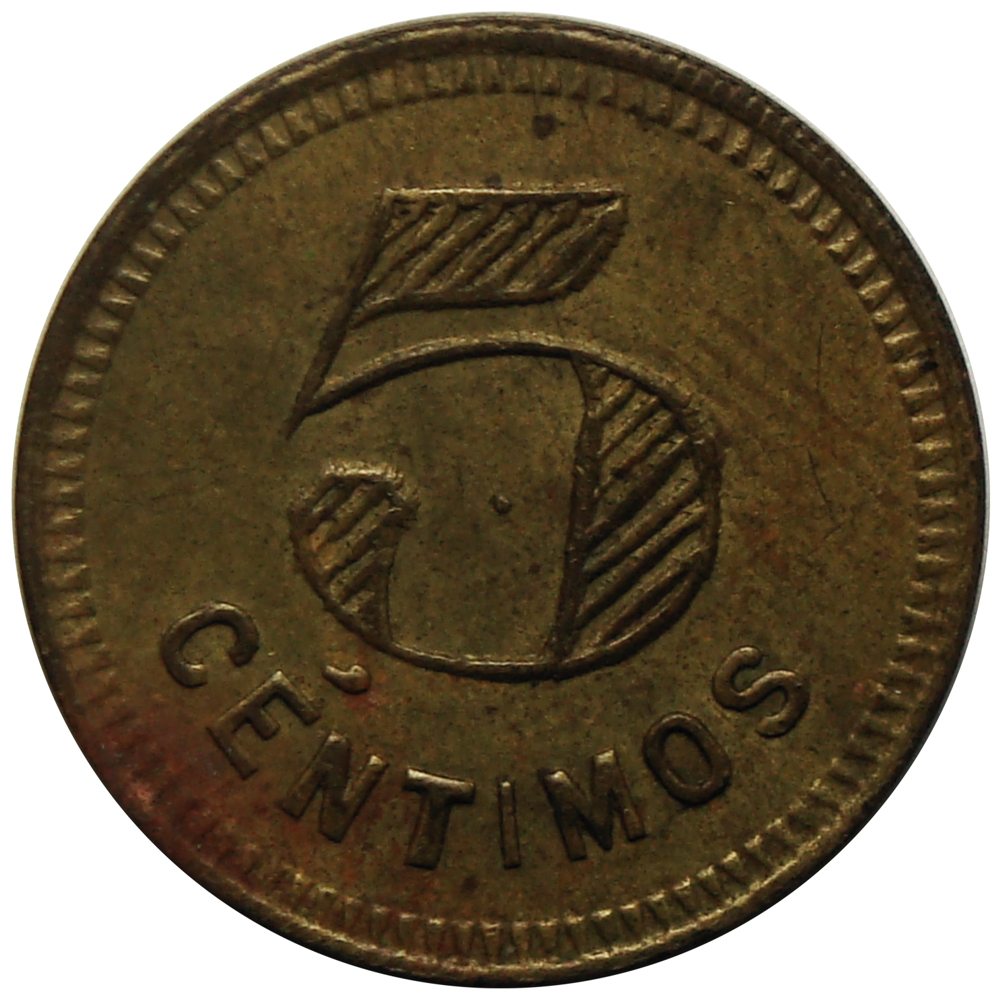 Ficha Leproserías Maracaibo 5 Céntimos 1916 - Numisfila