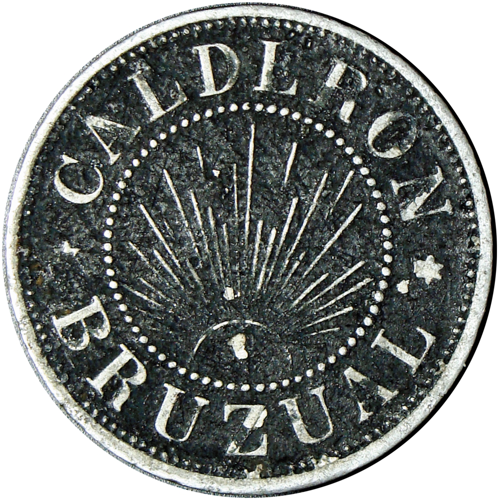 Ficha de Aluminio Calderón Bruzual Comercio 2 Reales  - Numisfila